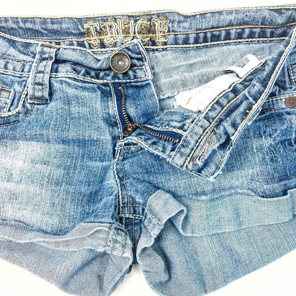 Two Pieces - Black Cropped Cami Sz M/S & Truce Daisy Dukes Jean Shorts Sz 3